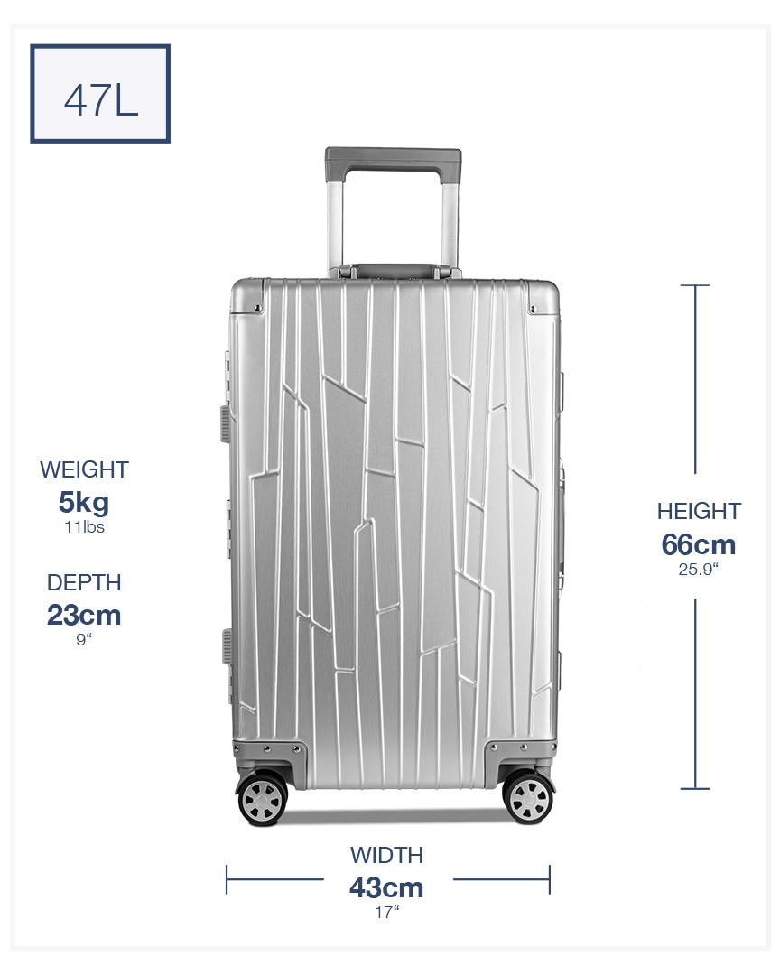 produktbild GUNDEL silber aluminium Koffer