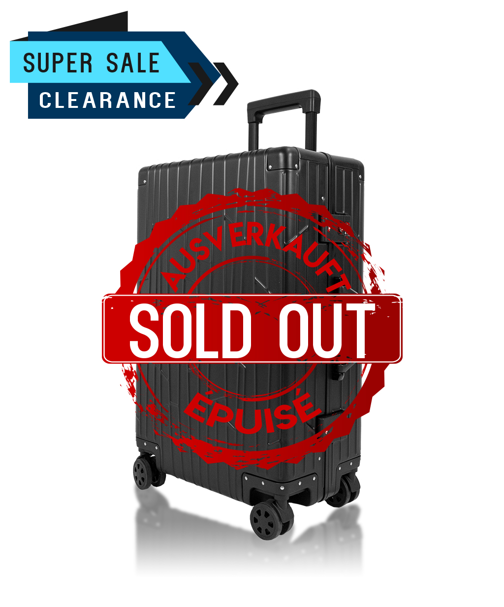 black aluminium suitcase gundel check in sized luggage tsa-locks
