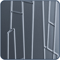 Farbmuster Blaugrau Aluminium.