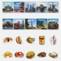Preview: Sticker-Set Food & Cities (20x Autocollants)
